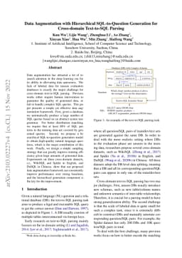 Data Augmentation with Hierarchical SQL-to-Question Generation for
  Cross-domain Text-to-SQL Parsing