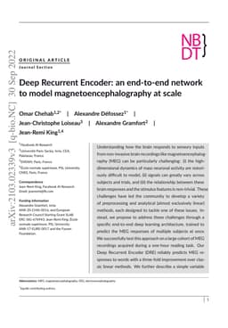 Deep Recurrent Encoder: A scalable end-to-end network to model brain
  signals