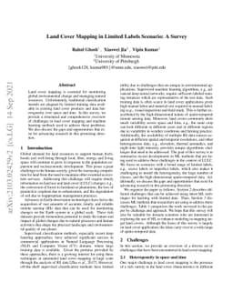 Land Cover Mapping in Limited Labels Scenario: A Survey