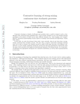 Contrastive learning of strong-mixing continuous-time stochastic
  processes