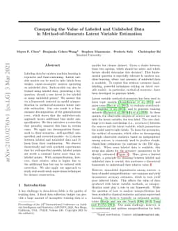 Comparing the Value of Labeled and Unlabeled Data in Method-of-Moments
  Latent Variable Estimation