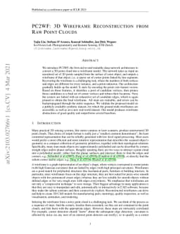 PC2WF: 3D Wireframe Reconstruction from Raw Point Clouds