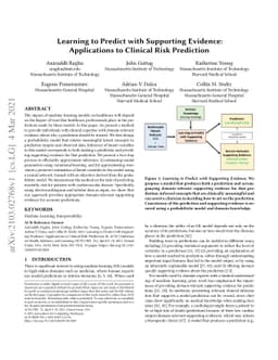Learning to Predict with Supporting Evidence: Applications to Clinical
  Risk Prediction