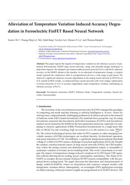 Alleviation of Temperature Variation Induced Accuracy Degradation in
  Ferroelectric FinFET Based Neural Network