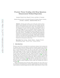 Prostate Tissue Grading with Deep Quantum Measurement Ordinal Regression