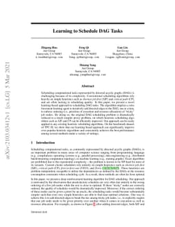 Learning to Schedule DAG Tasks