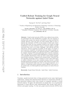 Unified Robust Training for Graph NeuralNetworks against Label Noise
