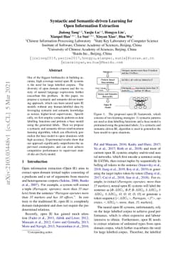 Syntactic and Semantic-driven Learning for Open Information Extraction