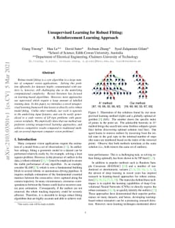 Unsupervised Learning for Robust Fitting:A Reinforcement Learning
  Approach