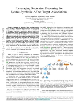 Leveraging Recursive Processing for Neural-Symbolic Affect-Target
  Associations