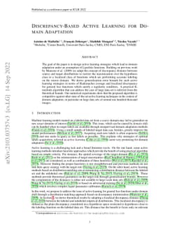 Discrepancy-Based Active Learning for Domain Adaptation