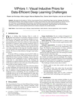 VIPriors 1: Visual Inductive Priors for Data-Efficient Deep Learning
  Challenges