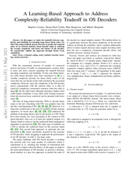 A Learning-Based Approach to Address Complexity-Reliability Tradeoff in
  OS Decoders