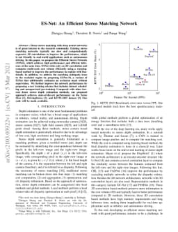 ES-Net: An Efficient Stereo Matching Network