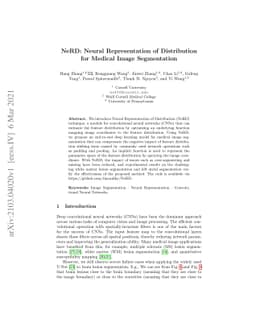 NeRD: Neural Representation of Distribution for Medical Image
  Segmentation