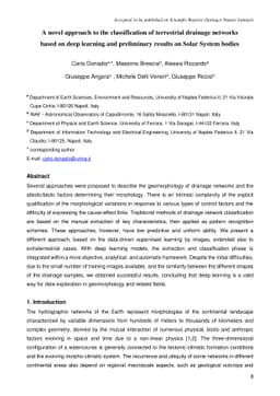 A novel approach to the classification of terrestrial drainage networks
  based on deep learning and preliminary results on Solar System bodies
