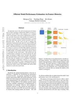 Efficient Model Performance Estimation via Feature Histories