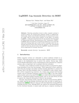 LogBERT: Log Anomaly Detection via BERT