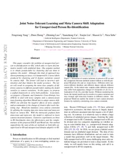 Joint Noise-Tolerant Learning and Meta Camera Shift Adaptation for
  Unsupervised Person Re-Identification