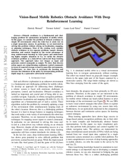 Vision-Based Mobile Robotics Obstacle Avoidance With Deep Reinforcement
  Learning