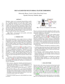 Self-Augmented Multi-Modal Feature Embedding