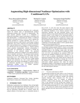 Augmenting High-dimensional Nonlinear Optimization with Conditional GANs
