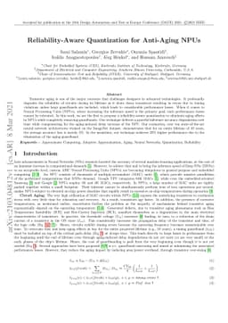 Reliability-Aware Quantization for Anti-Aging NPUs