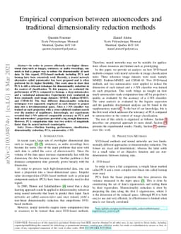 Empirical comparison between autoencoders and traditional dimensionality
  reduction methods