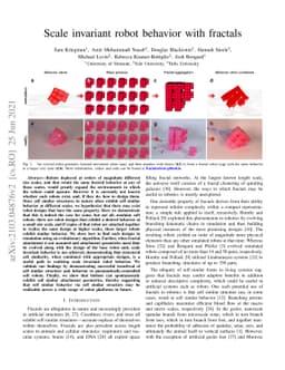Scale invariant robot behavior with fractals