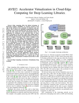 AVEC: Accelerator Virtualization in Cloud-Edge Computing for Deep
  Learning Libraries