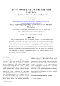 Image Captioning using Multiple Transformers for Self-Attention
  Mechanism