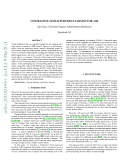 Contrastive Semi-supervised Learning for ASR