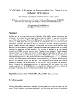 3D-QCNet -- A Pipeline for Automated Artifact Detection in Diffusion MRI
  images