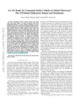 Are We Ready for Unmanned Surface Vehicles in Inland Waterways? The
  USVInland Multisensor Dataset and Benchmark