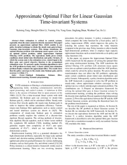 Approximate Optimal Filter for Linear Gaussian Time-invariant Systems