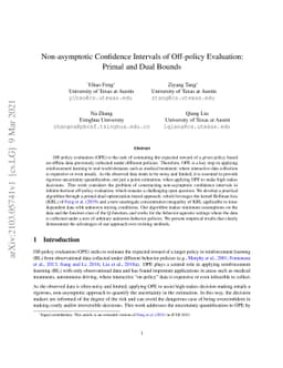 Non-asymptotic Confidence Intervals of Off-policy Evaluation: Primal and
  Dual Bounds