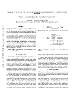 Learning to compose 6-DoF omnidirectional videos using multi-sphere
  images