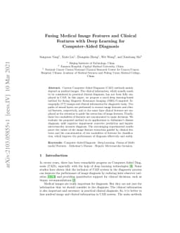 Fusing Medical Image Features and Clinical Features with Deep Learning
  for Computer-Aided Diagnosis