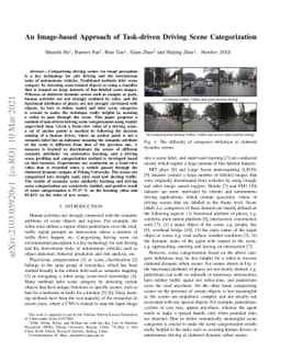 An Image-based Approach of Task-driven Driving Scene Categorization