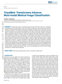 TransMed: Transformers Advance Multi-modal Medical Image Classification