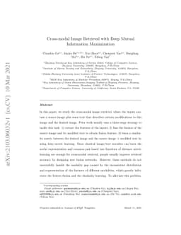 Cross-modal Image Retrieval with Deep Mutual Information Maximization