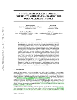 Why flatness does and does not correlate with generalization for deep
  neural networks