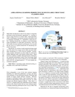 A Relational-learning Perspective to Multi-label Chest X-ray
  Classification
