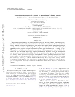 Disentangled Representation Learning for Astronomical Chemical Tagging