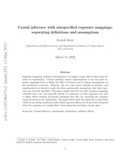 Causal inference with misspecified exposure mappings: separating
  definitions and assumptions