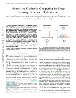Memristive Stochastic Computing for Deep Learning Parameter Optimization