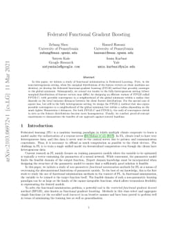 Federated Functional Gradient Boosting