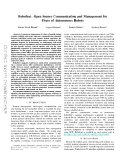 Robofleet: Open Source Communication and Management for Fleets of
  Autonomous Robots