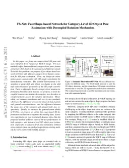FS-Net: Fast Shape-based Network for Category-Level 6D Object Pose
  Estimation with Decoupled Rotation Mechanism