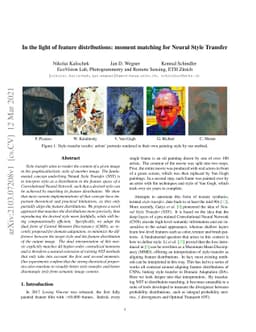 In the light of feature distributions: moment matching for Neural Style
  Transfer
